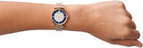 Emporio Armani Gianni T-Bar Quartz Crystals Black Dial Gold Steel Strap Watch For Women - AR11423