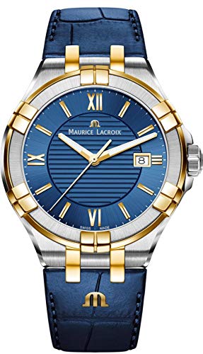 Maurice Lacroix Aikon Blue Dial Blue Leather Strap Watch for Men - AI1008-PVY11-432-1 Authentic Buy Shop Now
