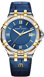 Maurice Lacroix Aikon Blue Dial Blue Leather Strap Watch for Men - AI1008-PVY11-432-1 Authentic Buy Shop Now