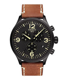 Tissot T Sport Chrono XL Black Dial Brown Leather Strap Watch For Men - T116.617.36.057.00 Authentic Buy Shop Now