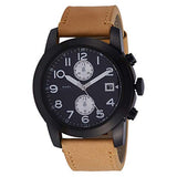 Marc Jacobs Larry Chronograph Black Dial Brown Leather Strap Watch for Men - MBM5053 Authentic Buy Shop Now