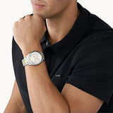 Michael Kors Janelle Chronograph Silver Dial Two Tone Steel Strap Watch For Men - MK8994 Authentic Buy Shop Now