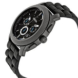 Fossil Machine Chronograph Black Dial Black Silicone Strap Watch for Men - FS4487 Authentic Buy Shop Now
