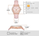 Michael Kors Sage Three-Hand Mother of Pearl Pink Dial Pink Leather Strap Watch for Women - MK4820 Authentic Buy Shop Now