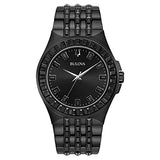 Bulova Crystal Collection Phantom Black Dial Black Steel Strap Watch for Men - 98A240 Authentic Buy Shop Now