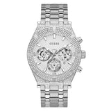 Guess Multi Function Diamonds Silver Dial Silver Steel Strap Watch For Men - GW0455G1 Authentic Buy Shop Now