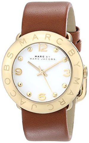 Marc Jacobs Amy White Dial Brown Leather Strap Watch for Women - MBM8574 Authentic Buy Shop Now