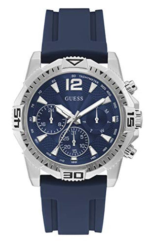 Guess Commander Blue Dial Blue Rubber Strap Watch for Men - GW0211G1 Authentic Buy Shop Now