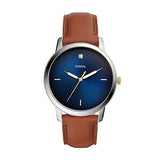 Fossil The Minimalist 3H Blue Dial Brown Leather Strap Watch for Men - FS5499 Authentic Buy Shop Now