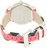 Burberry The City White Dial Haymarket Pink Leather Strap Watch for Women - BU9149 Authentic Buy Shop Now