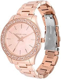 Michael Kors Lilane Quartz Rose Gold Dial Rose Gold Steel Strap Watch For Women - MK1068 Authentic Buy Shop Now