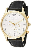 Emporio Armani Classic Chronograph White Dial Black Leather Strap Watch For Men - AR1892 Authentic Buy Shop Now