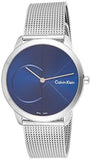 Calvin Klein Minimal Blue Dial Silver Mesh Bracelet Watch for Men - K3M2112N Authentic Buy Shop Now