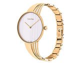 Calvin Klein Drift Silver Dial Gold Steel Strap Watch for Women - K6S2N516 Authentic Buy Shop Now