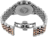 Emporio Armani Sportivo Chronograph Silver Dial Two Tone Steel Strap Watch For Men - AR5999 Authentic Buy Shop Now
