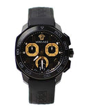 Versace Dylos Chronograph Black Dial Black Rubber Strap Watch for Men - VQC020015 Authentic Buy Shop Now