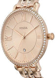 Fossil Jacqueline Rose Gold Dial Rose Gold Steel Strap Watch for Women - ES3546 Authentic Buy Shop Now