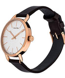 Calvin Klein Even White Dial Brown Leather Strap Watch for Women - K7B236G6 Authentic Buy Shop Now
