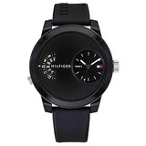 Tommy Hilfiger Denim Black Dial Black Rubber Strap Watch for Men - 1791555 Authentic Buy Shop Now