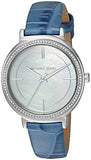 Michael Kors Cinthia Mother of Pearl Dial Blue Leather Strap Watch for Women - MK2661 Authentic Buy Shop Now