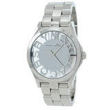 Marc Jacobs Henry Transparent Silver Dial Silver Steel Strap Watch for Women - MBM3205 Authentic Buy Shop Now