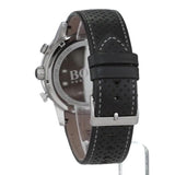 Hugo Boss Rafale Chronograph Quartz Silver Dial Black Leather Strap Watch For Men - 1513403 Authentic Buy Shop Now