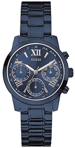 Guess F14 Chronograph Analog Blue Dial Blue Steel Strap Watch For Women - W0448L5 Authentic Buy Shop Now