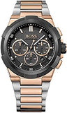 Hugo Boss Supernova Black Dial Two Tone Steel Strap Watch for Men - 1513358 Authentic Buy Shop Now
