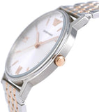 Emporio Armani Kappa Quartz Silver Dial Two Tone Mesh Bracelet Watch For Men - AR11093 Authentic Buy Shop Now
