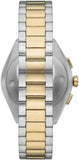 Emporio Armani Claudio Chronograph Green Dial Two Tone Steel Strap Watch For Women - AR11511 Authentic Buy Shop Now