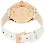 Swarovski Crystalline Aura Silver Dial White Leather Strap Watch for Women - 5519453 Authentic Buy Shop Now