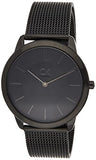 Calvin Klein Minimal Black Dial Black Mesh Bracelet Watch for Men - K3M214B1 Authentic Buy Shop Now