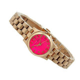 Marc Jacobs Henry Dinky Pink Dial Rose Gold Steel Strap Watch for Women - MBM3203 Authentic Buy Shop Now