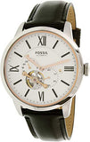 Fossil Townsman Automatic White Dial Black Leather Strap Watch for Men - ME3104 Authentic Buy Shop Now
