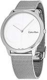 Calvin Klein Minimal Silver Dial Silver Mesh Bracelet Watch for Men - K3M2112Z Authentic Buy Shop Now