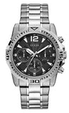Guess Commander Chronograph Black Dial Silver Steel Strap Watch for Men - GW0056G1 Authentic Buy Shop Now