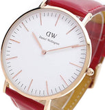 Daniel Wellington Classic Suffolk White Dial Brown Leather Strap Watch For Women - DW00100120 Authentic Buy Shop Now