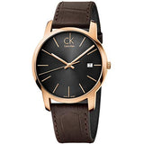 Calvin Klein City Chronograph Brown Dial Brown Leather Strap Watch for Men - K2G2G6G3 Authentic Buy Shop Now