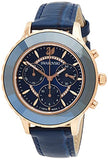 Swarovski Octea Lux Chrono Blue Dial Blue Leather Strap Watch for Women - 5563480 Authentic Buy Shop Now