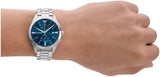 Emporio Armani Claudio Chronograph Blue Dial Silver Steel Strap Watch For Men - AR11541 Authentic Buy Shop Now