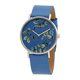 Coach Perry Floral Blue Dial Blue Leather Strap Watch for Women - 14503294 Authentic Buy Shop Now