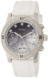 Guess Confetti Crystal Black Dial White Silicone Strap Watch For Women - W1098L1 Authentic Buy Shop Now