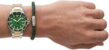 Emporio Armani Diver Chronograph Green Dial Two Tone Steel Strap Watch For Men - AR80063 Authentic Buy Shop Now