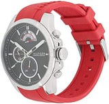 Tommy Hilfiger Decker Quartz Black Dial Red Rubber Strap Watch for Men - 1791351 Authentic Buy Shop Now