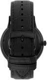 Emporio Armani Meccanico Automatic Black Dial Black Leather Strap Watch For Men - AR60042 Authentic Buy Shop Now
