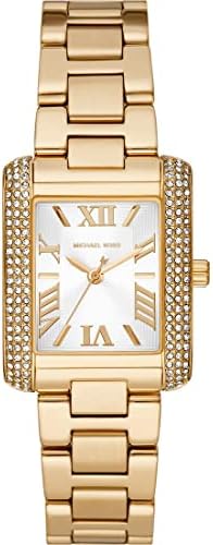 Michael Kors Emery Three-Hand Crystals Silver Dial Gold Steel Strap Watch for Women - MK4640 Authentic Buy Shop Now