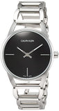 Calvin Klein Stately Black Dial Silver Steel Strap Watch for Women - K3G23121 Authentic Buy Shop Now