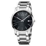 Calvin Klein City Date Black Dial Silver Steel Strap Watch for Men - K2G2G143 Authentic Buy Shop Now