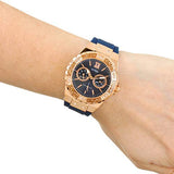 Guess Limelight Blue Dial Blue Silicone Strap Watch For Women - W1053L1 Authentic Buy Shop Now