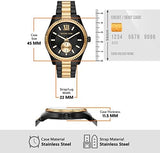 Michael Kors Lexington Quartz Black Dial Two Tone Steel Strap Watch For Men - MK8948 Authentic Buy Shop Now